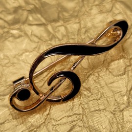 GFM® Music Note Brooch in Enamel - Christmas, Mother's day, Birthday, Valentines Day (BRCH-MuNote-2313-KLSN)
