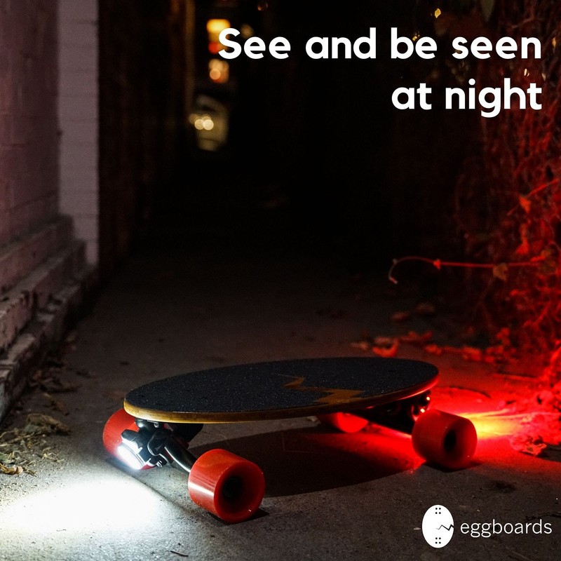 Eggboards Luces LED para monopatín bajo – Luces de longboard