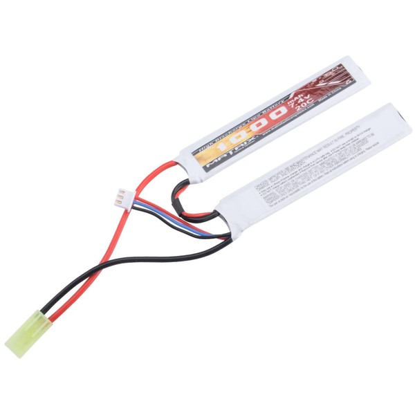 Evike Airsoft - Matrix High Performance 7.4V Butterfly Type Airsoft LiPo Battery (Configuration: 1000mAh / 20C / Small Tam.)