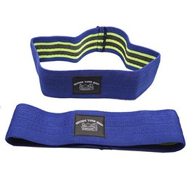 Grip Power Pads Hip Circle Resistance Band Fabric Maximize Each Workout Legs & Butt Soft & Non Slip Design (Blue, Small 14.0" Standard Size)