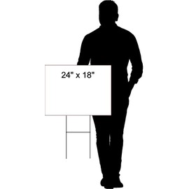 SKI LESSONS Single Sided 18x24 in Yard Road Sign w/Stand