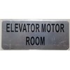 Elevator Motor Room Sign (Brush Aluminium, 3.5X8)-The Mont Argent Line.