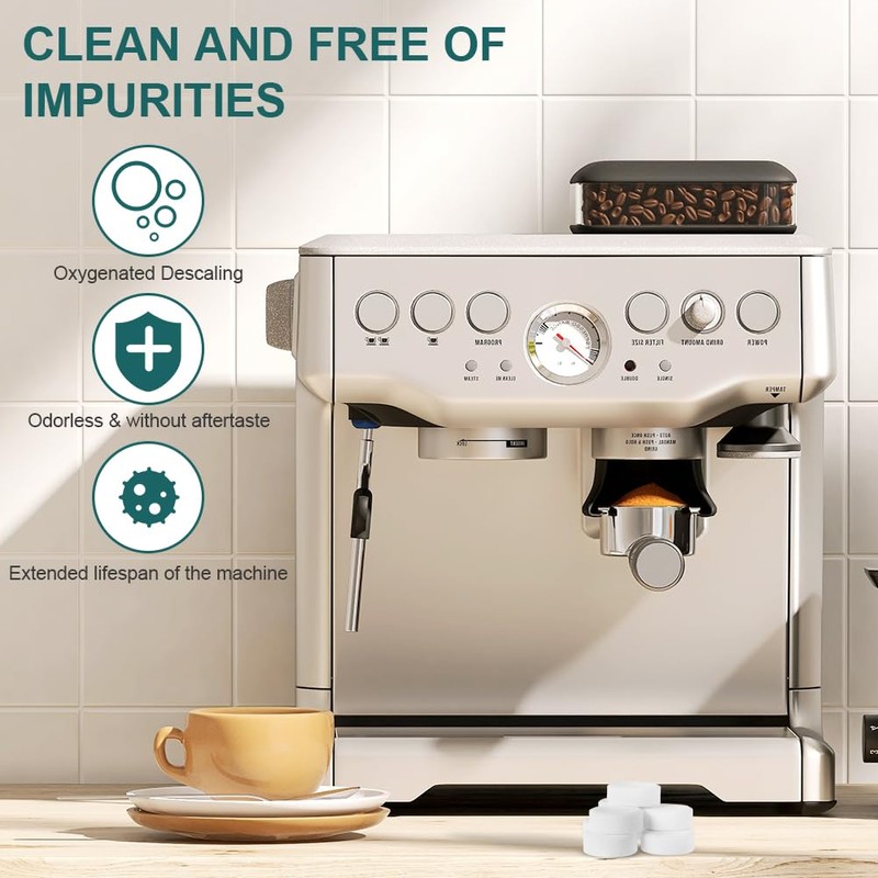 HOTUT Cleaning Tablets for Fully Automatic Coffee Machines, Pack of