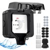 Upgrade Outdoor Socket Waterproof Socket IP66 with Switch Indicator Light,
