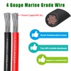4 Gauge Marine Wire Tinned Copper Boat Cable, Standard USA
