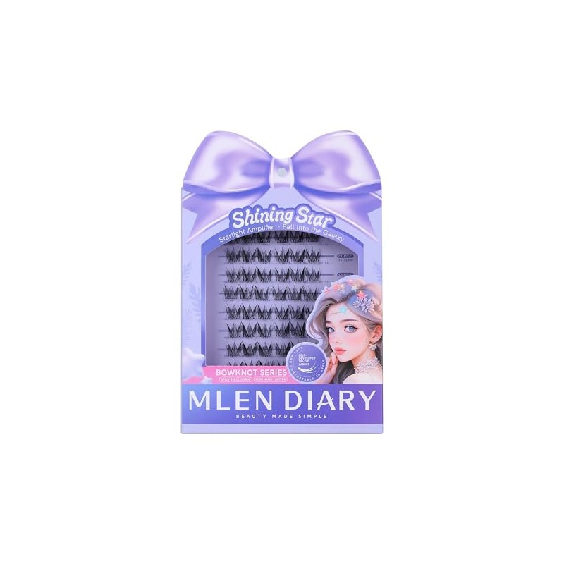 MLEN DIARY Lash Clusters 60PCS Natural Eyelash Clusters C Curl