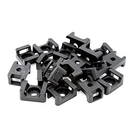 iexcell 100 Pcs Black 9 mm Cable Tie Base Saddle Type Mount Wire Holder