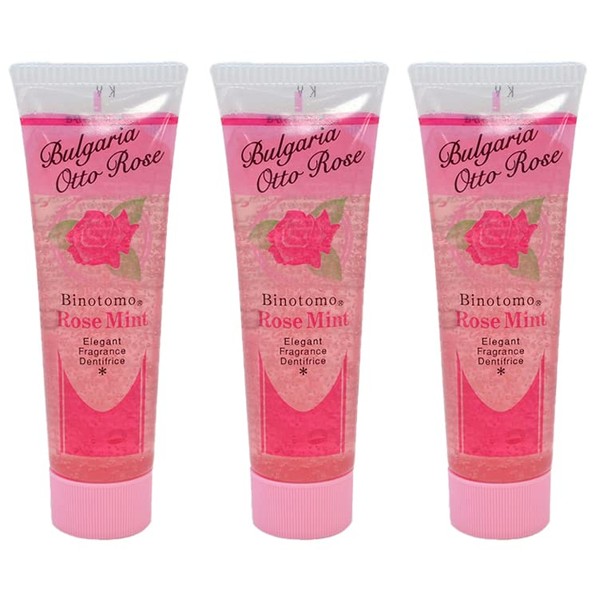 Fluorine-Free Toothpaste, Rose Mint, Toothpaste, Constant Chemistry, Made in Japan, Value Set of 3, 2.1 oz (60 g) x 3