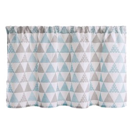 NEXT Cafe Curtain, Nordic Triangle, Approx. Width 39.4 inches (100 cm) x Length 17.7 inches (45 cm), Set of 1, Scandinavian Style, Small Window