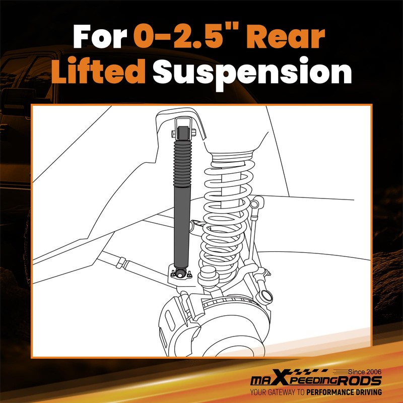 maXpeedingrods 0-2.5” Lifted Rear Shocks for Nissan Titan 4WD 2004-2015,