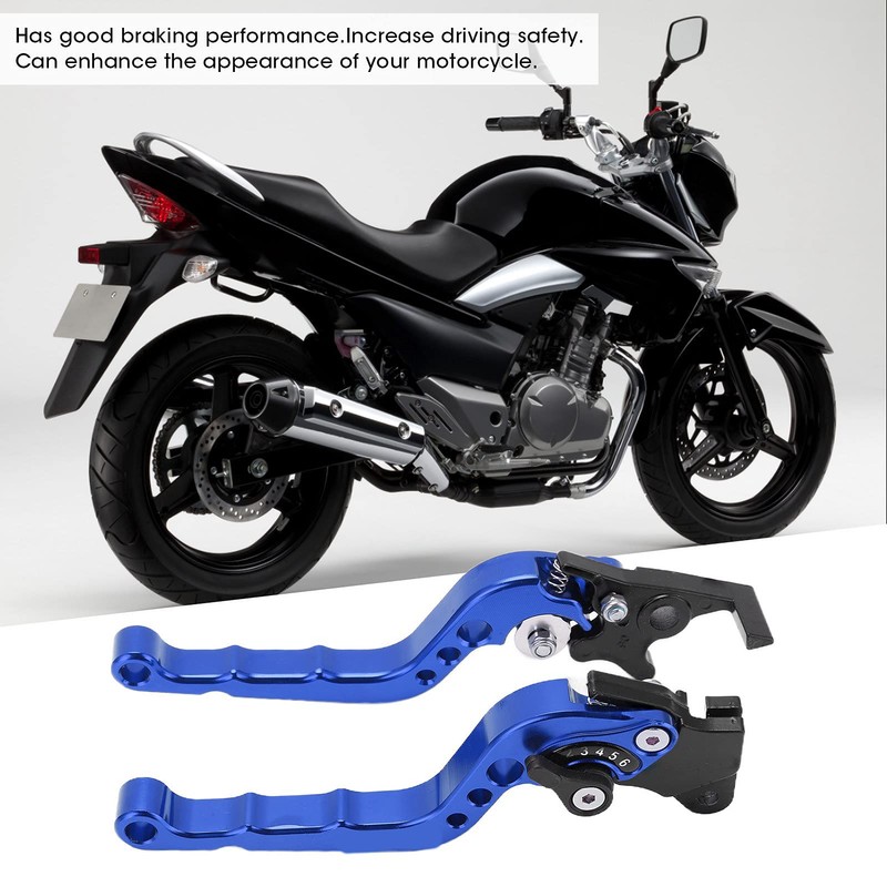 Brake Clutch Lever, 2 Pieces, Universal Motorcycle Aluminium Adjustable Alloy
