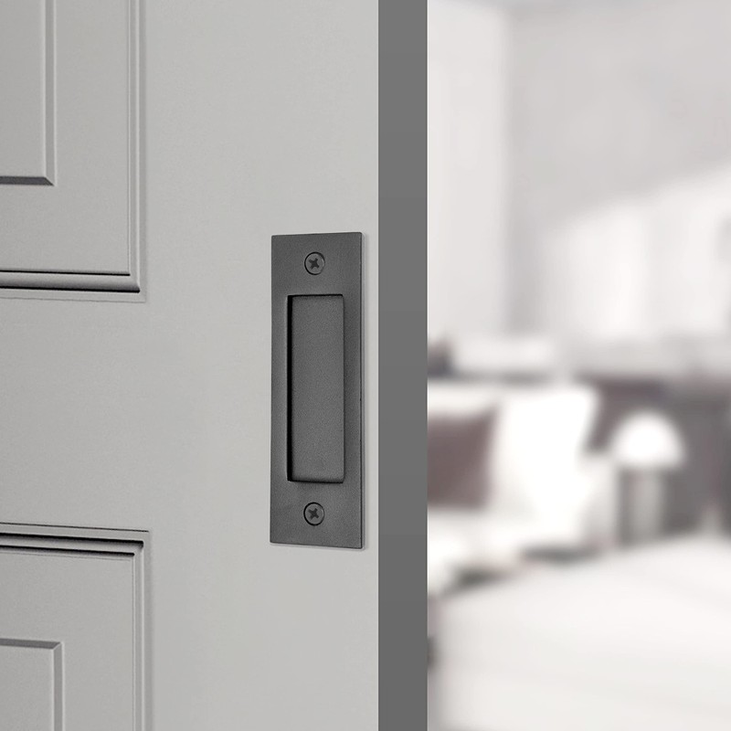 Eco-Fused 2 x Finger Pull Handle for Sliding Doors (Black)