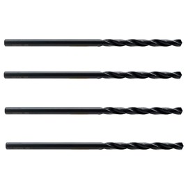 MAXTOOL No. 40x6" 4pcs Aircraft Extension Drills Dia 0.0980" HSS M2 Extra Long Deep Twist Drill Bits Wire Gauge Numbered Straight Shank; ACN02B06R40P4