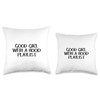 Good Girl With A Hood Playlist Throw Pillow
