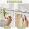 Amazer Shower Curtain Hooks Rings, Rust-Resistant Stainless Steel Double Shower