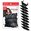 Donna Collection Pillow Satin Rollers, Black