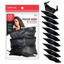 Donna Collection Pillow Satin Rollers, Black