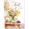 doodlecards Aunt Birthday Card Dressing Table Bouquet Medium Size with