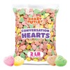 CrazyOutlet Conversation Hearts Hard Candy, Bulk Pack 2 Pounds, Fruity