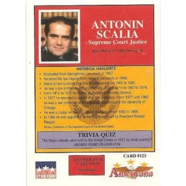 ANTONIN SCALIA, SUPREME COURT JUSTICE #123 - 1992 Americana "Historical Figure"