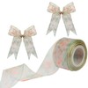 20 Yards Crushed Flower Organza Sheer Ribbon, 1.57 Inch Wide