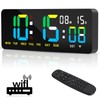 XREXS 12.2 Inch Digital Wall Clock WiFi Sync with Seconds