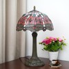 Blivuself Tiffany Lamp Dragonfly Style Stained Glass Red Lamp 12