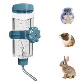 LOS ANDES Botella de Agua para Animales Pequeños de 500 Ml para Jaulas Y Cajones. Dispensador de Agua de Llenado Superior para Cobayas, Conejos, Hurones, Ardillas, Erizos Y Hámsters. Sin Bpa, Color Az