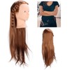 Long Hair Mannequin Head Light Brown Hairdresser Practice Training Head