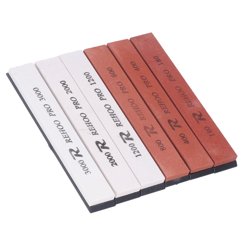6pcs Whetstone White Corundum Multifunctional 80 400 800 1200 2000