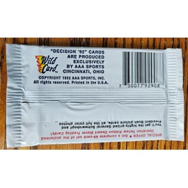 Decision '92 Special Election Edition Wild Card ~ Sealed Trading Card Pack