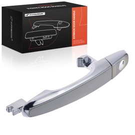 A-Premium Front Left Driver Side Exterior Door Handle with Keyhole Compatible with Pontiac G8 2008-2009, Chrome, Replace# 92214647, 92170974