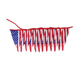 jojofuny 2pcs 12 12-Pennant American Flag Banner Star Stripe Pull Flag Festive Triangle Bunting for Parties Decorations