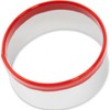 4 Inch Round Cookie Cutter with Red Top Rubber Protection,