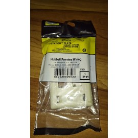 Hubbell Premise IFP14OW Office White 1 Gang 4 port