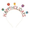 Christmas Headbands Xmas Rhinestone HAPPY HOLIDAYS Hairbands Crystal Happy Holidays