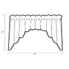 Creative Linens Battenburg Lace Kitchen Curtain 38" L Swags White