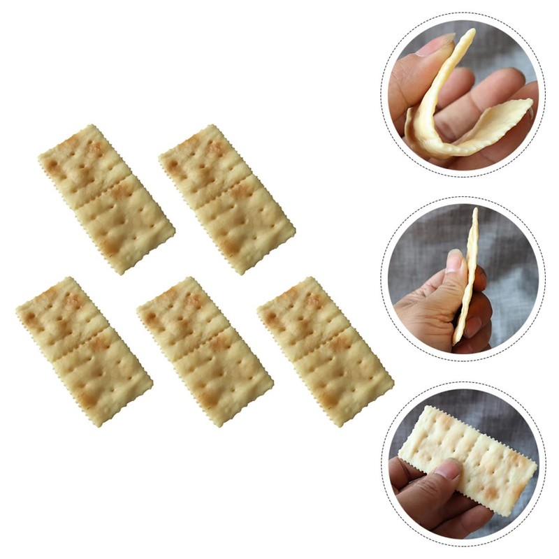 SEWACC 5pcs Artificial Soda Artificial Cookie Fake Biscuits Fake Dessert