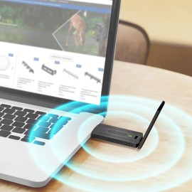 LogiLink WL0251 - Wi-Fi 6E USB Adapter 5,8 GHz mit magnetischer Halterung, WPA/WPA2, WPA3, 5 W, LED