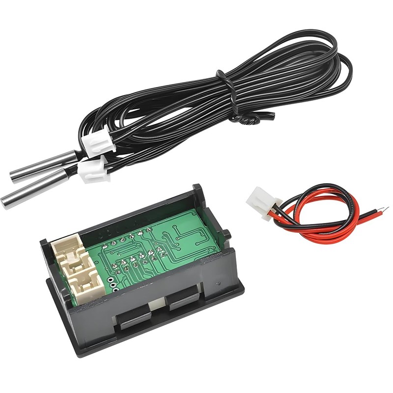CGEAMDY Dual Digital Display Temperature Meter, DC 4-28V Waterproof NTC