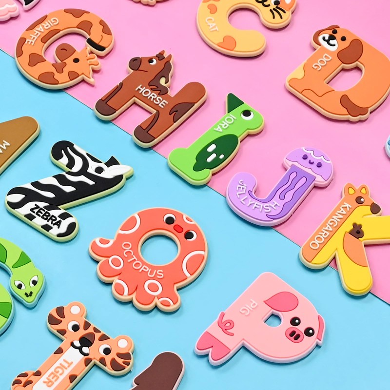 Soft Rubber Magnetic Letters with Thicker Full Back, Big Size