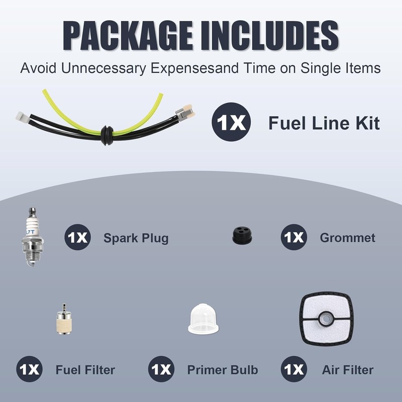 Podoy SRM210 Air Filter RePower Kit with Spark Plug Primer