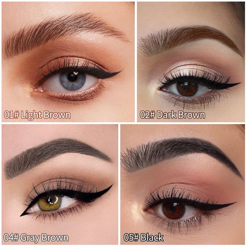 Erinde 2PCS Waterproof Microblading Eyebrow Pen, 4 Fork Tip 3D