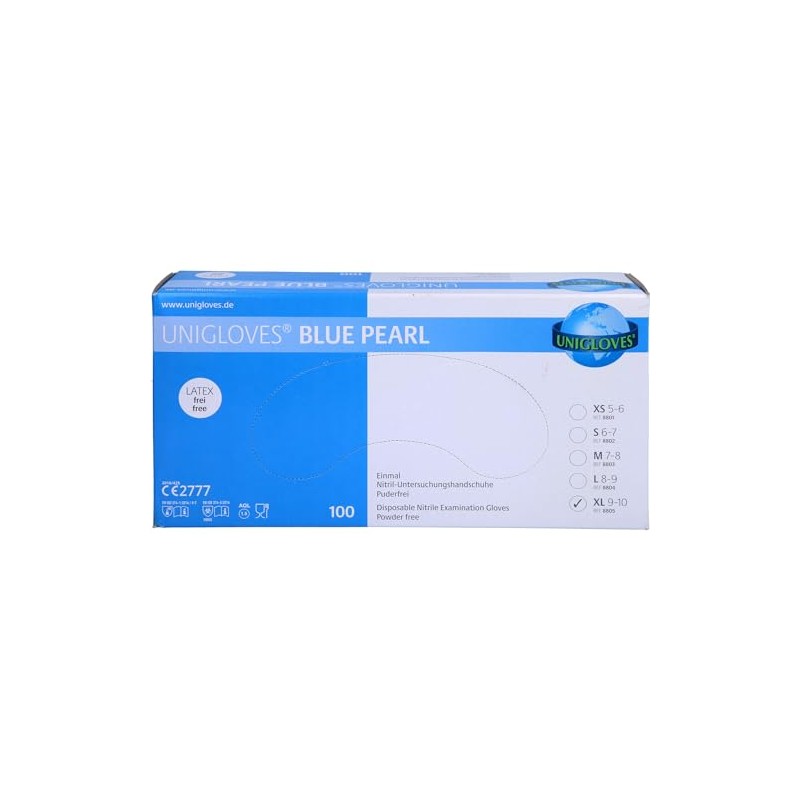Disposable Nitrile Gloves XL Blue Pack of 100