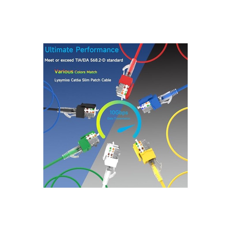 Conector Keystone Cat6 Slim - Paquete de 25 RJ45 de