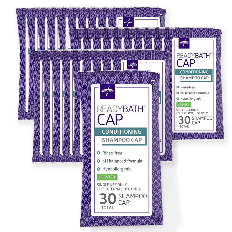 Medline ReadyBath Shampoo Cap, 30 Piezas