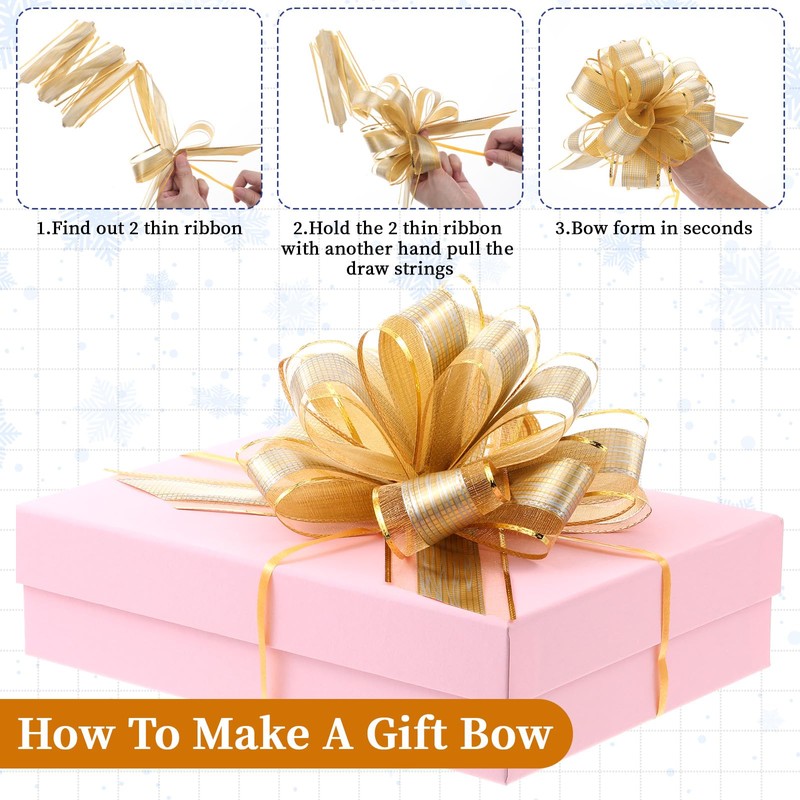 cobee Gift Bow, Pack of 6 Large Gift Bows 15