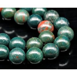 Natural Bloodstone Beaded Choker, Genuine Green Crystal Necklace, Fancy Gemstone Choker, 8mm Beads, Unique Fashion Jewelry, Healing Crystal Chakra Necklace, Durable Stone Necklace, Aries Necklace