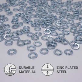 SKIR'CO (Pack of 200) Galvanised DIN127 Spring Washers M8, Metal Discs, Split Spring Washers