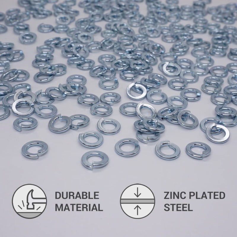 SKIR'CO (Pack of 200) Galvanised DIN127 Spring Washers M8, Metal